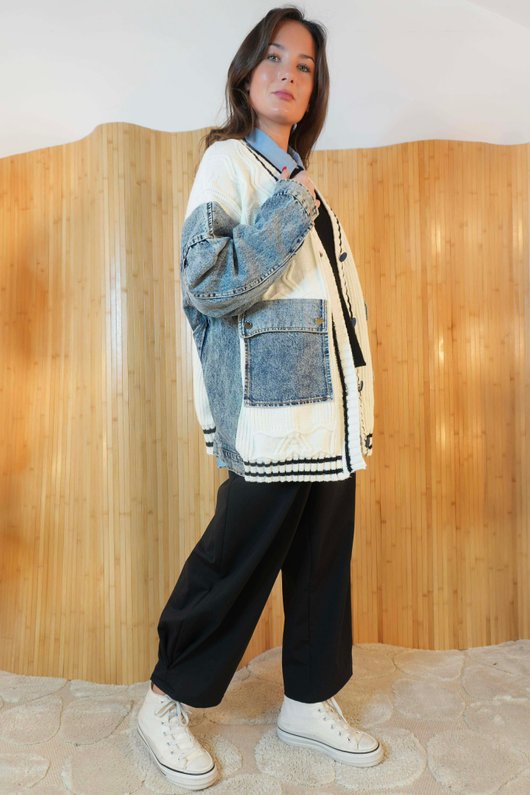 Princeton Varsity Knit Jacket Ecru /18=